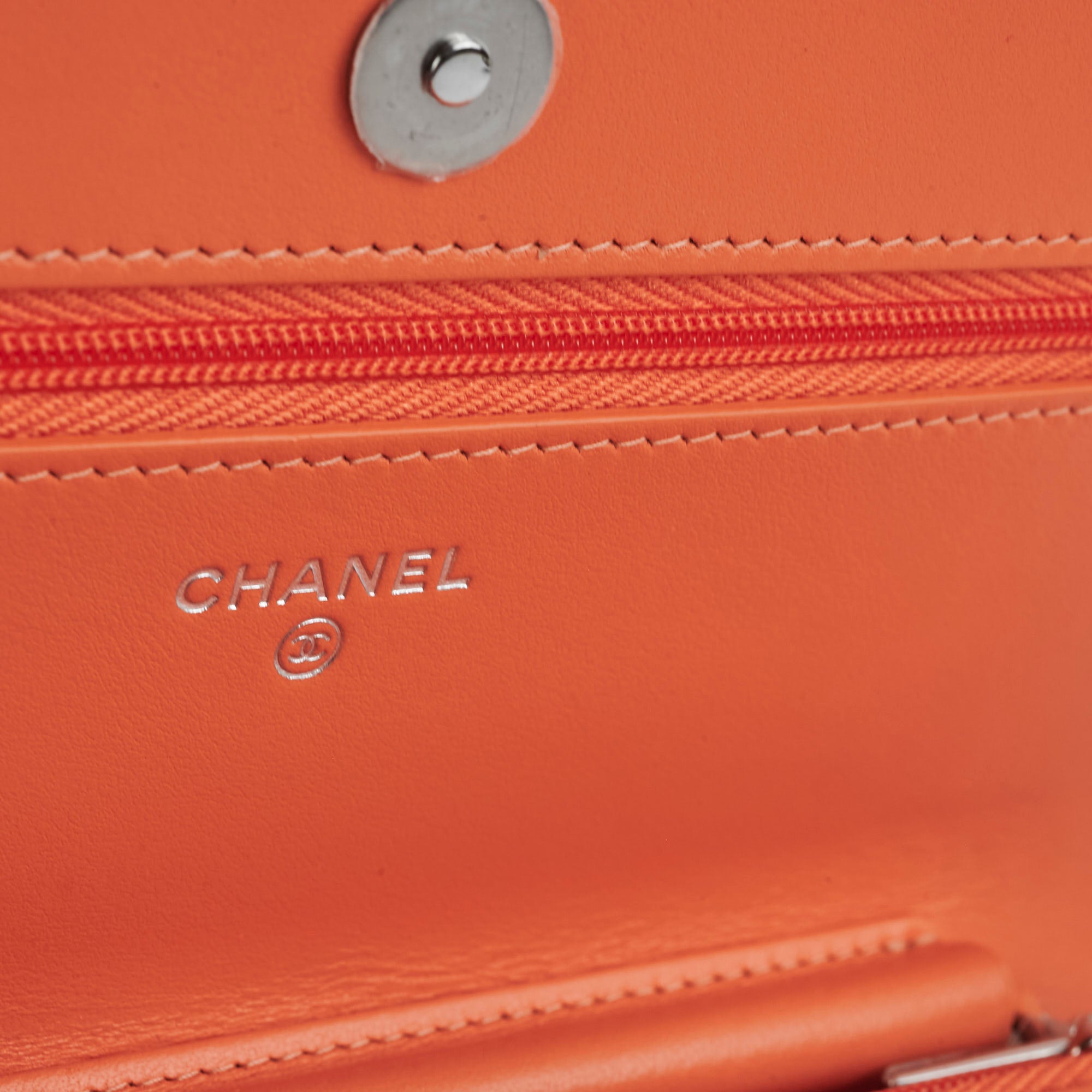 Authentic Chanel Lambskin Coral Wallet On Chain WOC - Luxury Crossbody Bag for Women, Perfect for Evening Parties & Date Nights