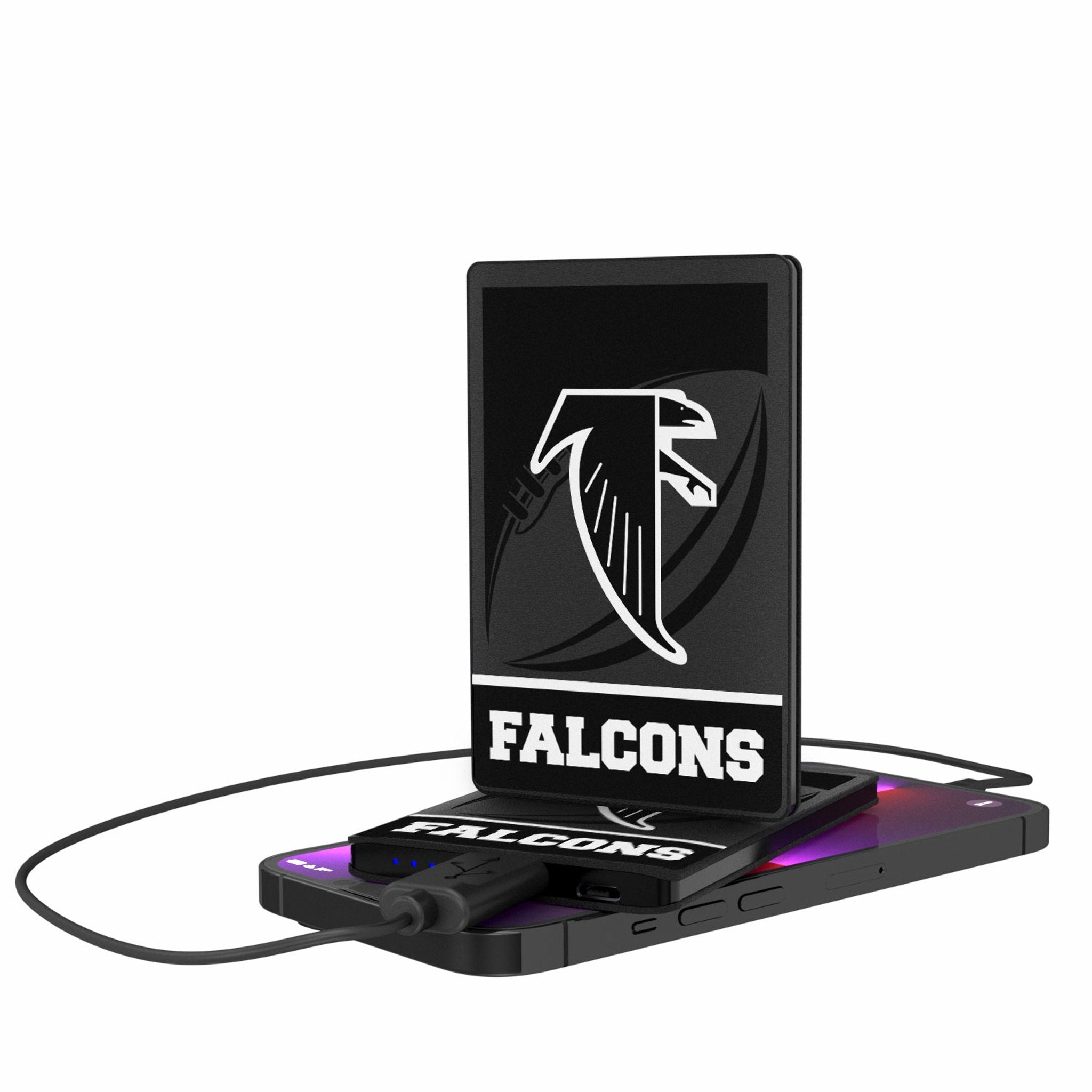 Atlanta Falcons NFL Portable 2500mAh Credit Card-Sized Power Bank - Perfect for Travel, Work & Game Day Charging