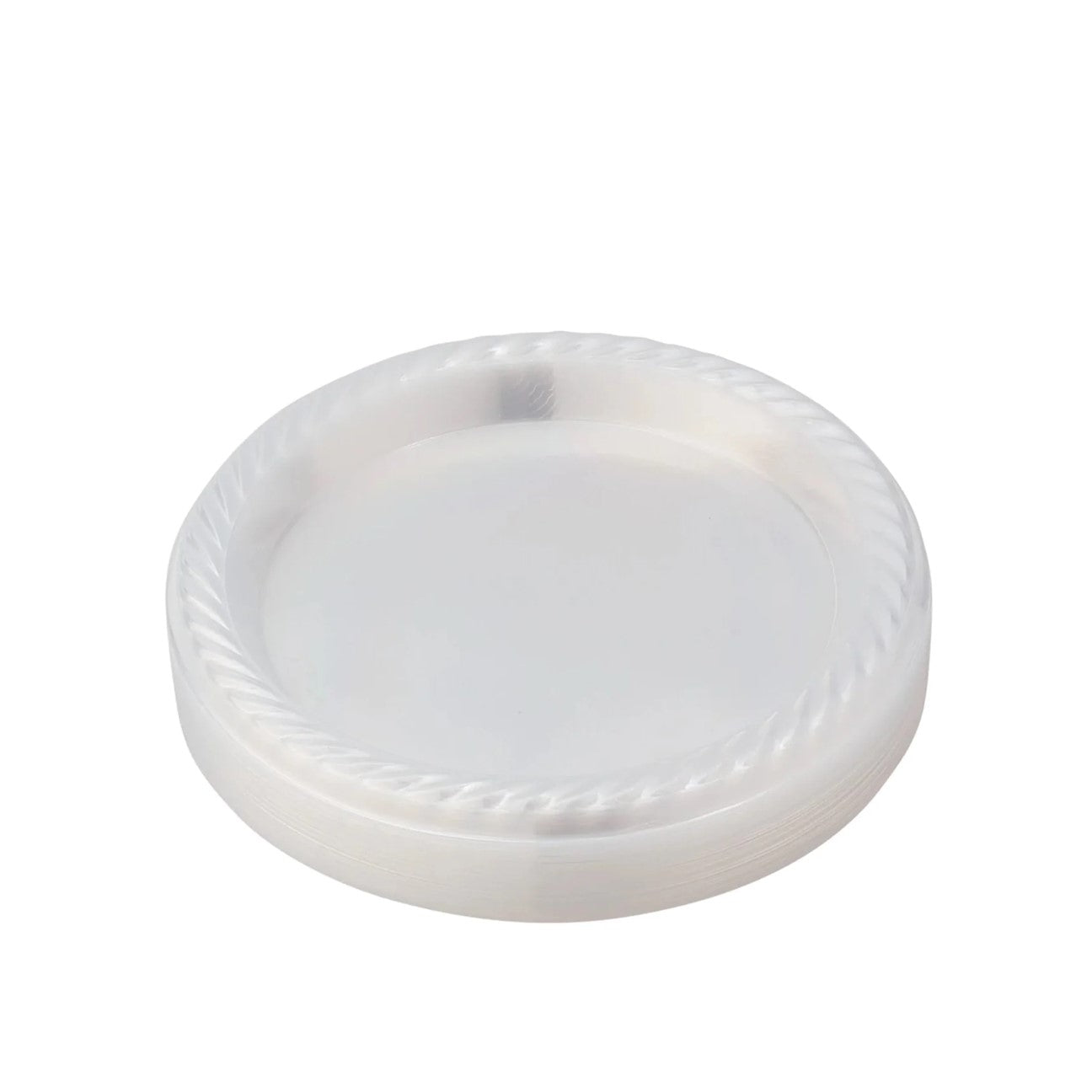 7 Inch Clear Round Plastic Salad Plates - 40 Pack Bulk Disposable Dinnerware for Parties, Picnics & Catering - Durable BPA-Free Plates for Restaurants, Events & Home Use