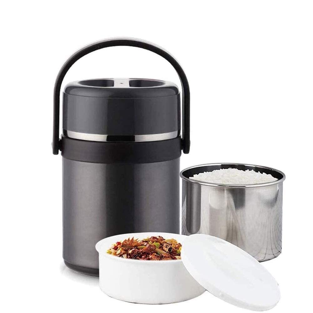 Insulated Stainless Steel Lunch Box - Leakproof Portable Food Container for Men & Women - Perfect for Work, School, Picnics & Outdoor Activities - Includes 1 Free Gift