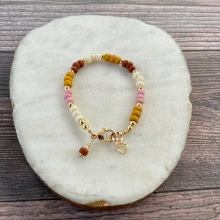 14K Gold Filled Boho Bracelet for Women - Handmade Bohemian Style Adjustable Chain Bangle - Perfect for Festivals, Weddings & Everyday Wear