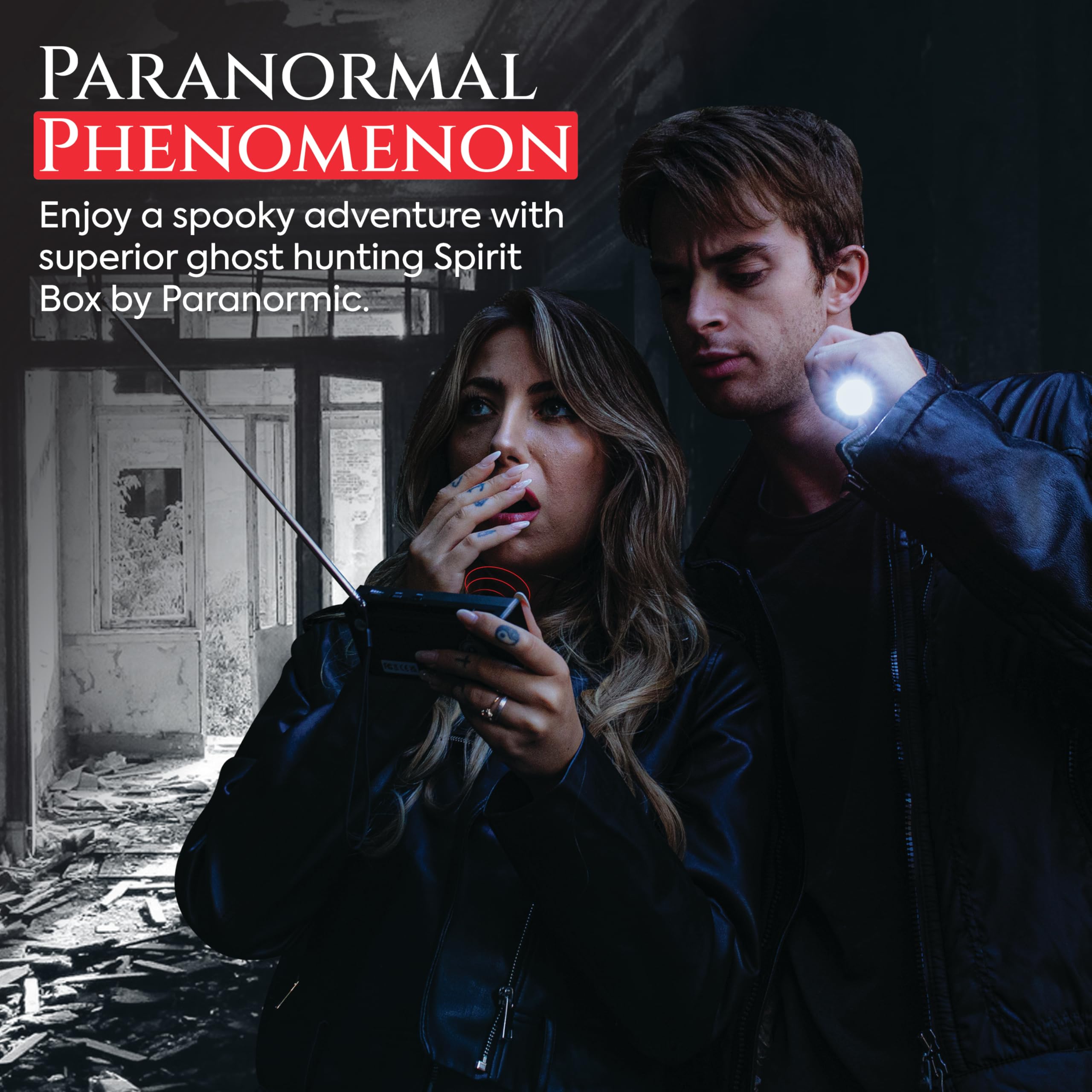Spirit Box Ghost Hunting Equipment Kit with 32GB Micro SD & Flashlight — Portable EVP Recorder for Paranormal Investigations — Perfect for Ghost Hunting, Spirit Communication & Paranormal Research