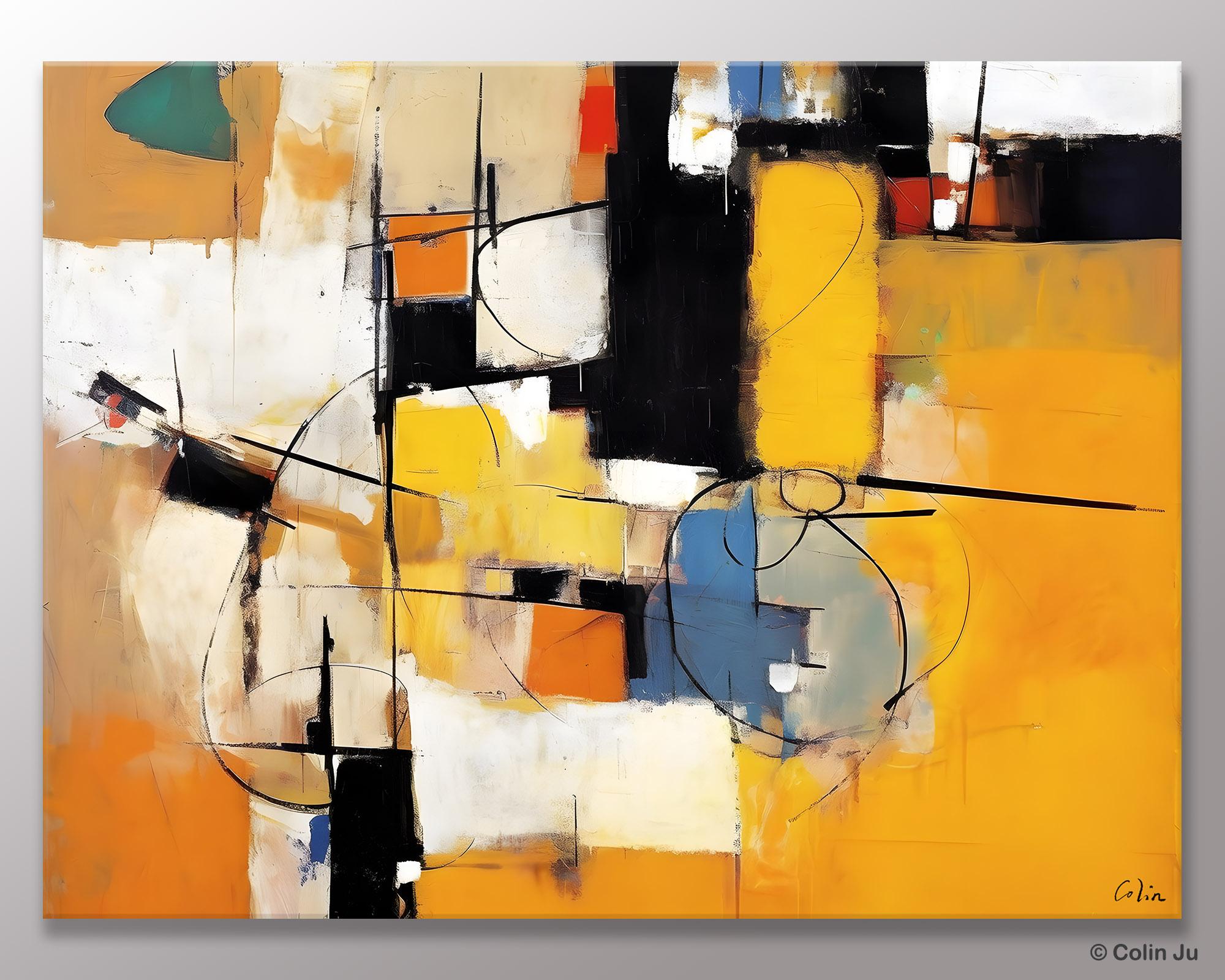 Large Original Acrylic Abstract Painting on Canvas - Modern Wall Art for Living Room Decor | Handmade Contemporary Artwork Behind Sofa | Buy Unique Paintings Online for Home & Office Decor