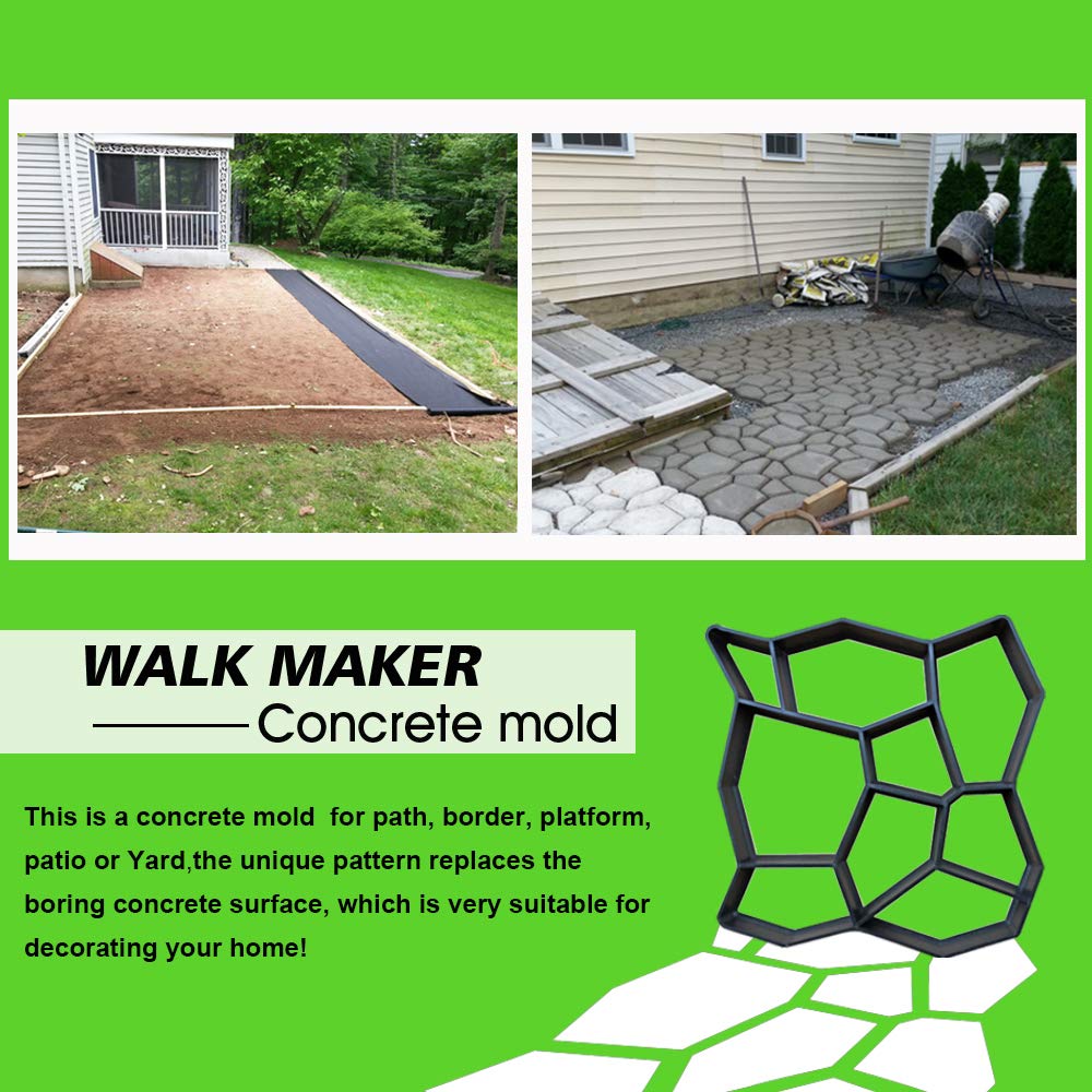 2 Pack Large Walk Maker Molds for Concrete Stepping Stones - 19.6
