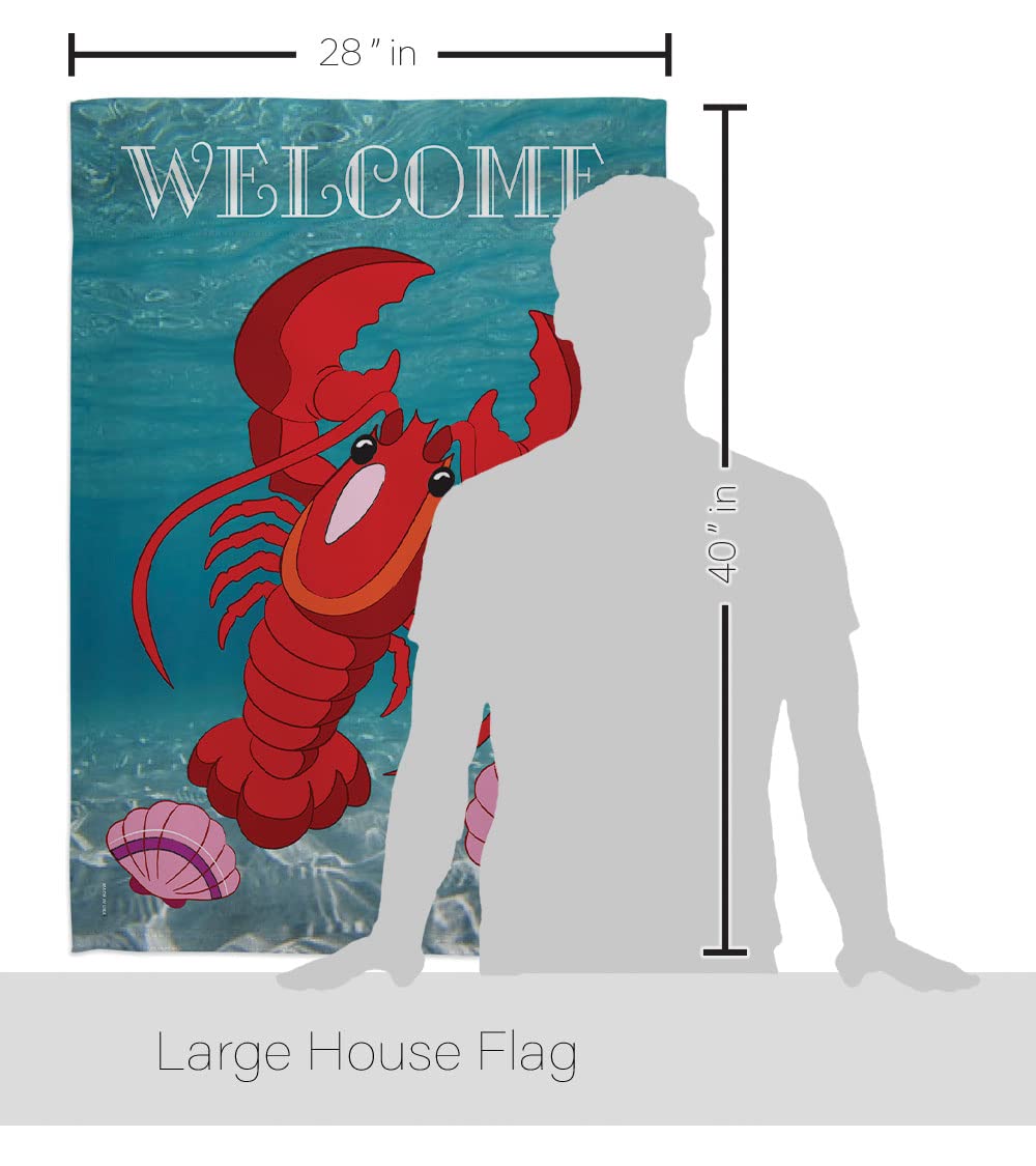 Lobster Coastal Decor Flag Set 28x40