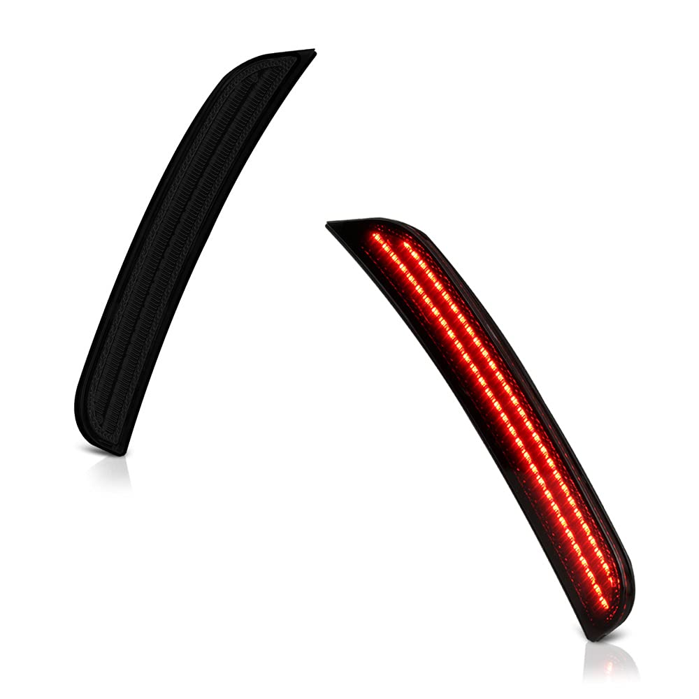 2015-2023 Chrysler 300 LED Side Marker Lights - Red Smoke Lens DRL Bumper Parking Lamps (Pair) for Enhanced Visibility & Style | Left & Right Side Replacement | Perfect for Night Driving & Custom Car Mods