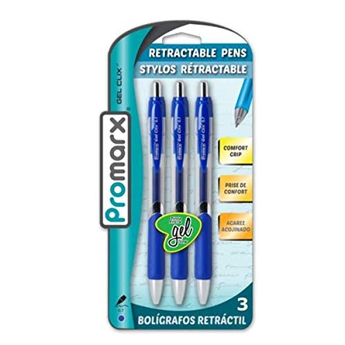 Promarx 2324348 Retractable Gel Pens, Blue Ink - Pack of 3 (Case of 48) - Smooth Writing for Office, School & Note Taking