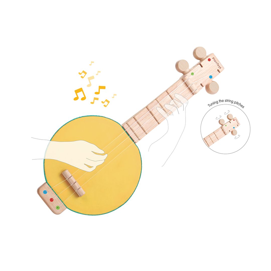 Banjolele Wooden Kids Toy - Mini Ukulele for Children, Safe & Durable Musical Instrument - Perfect for Playtime, Learning & Gifts