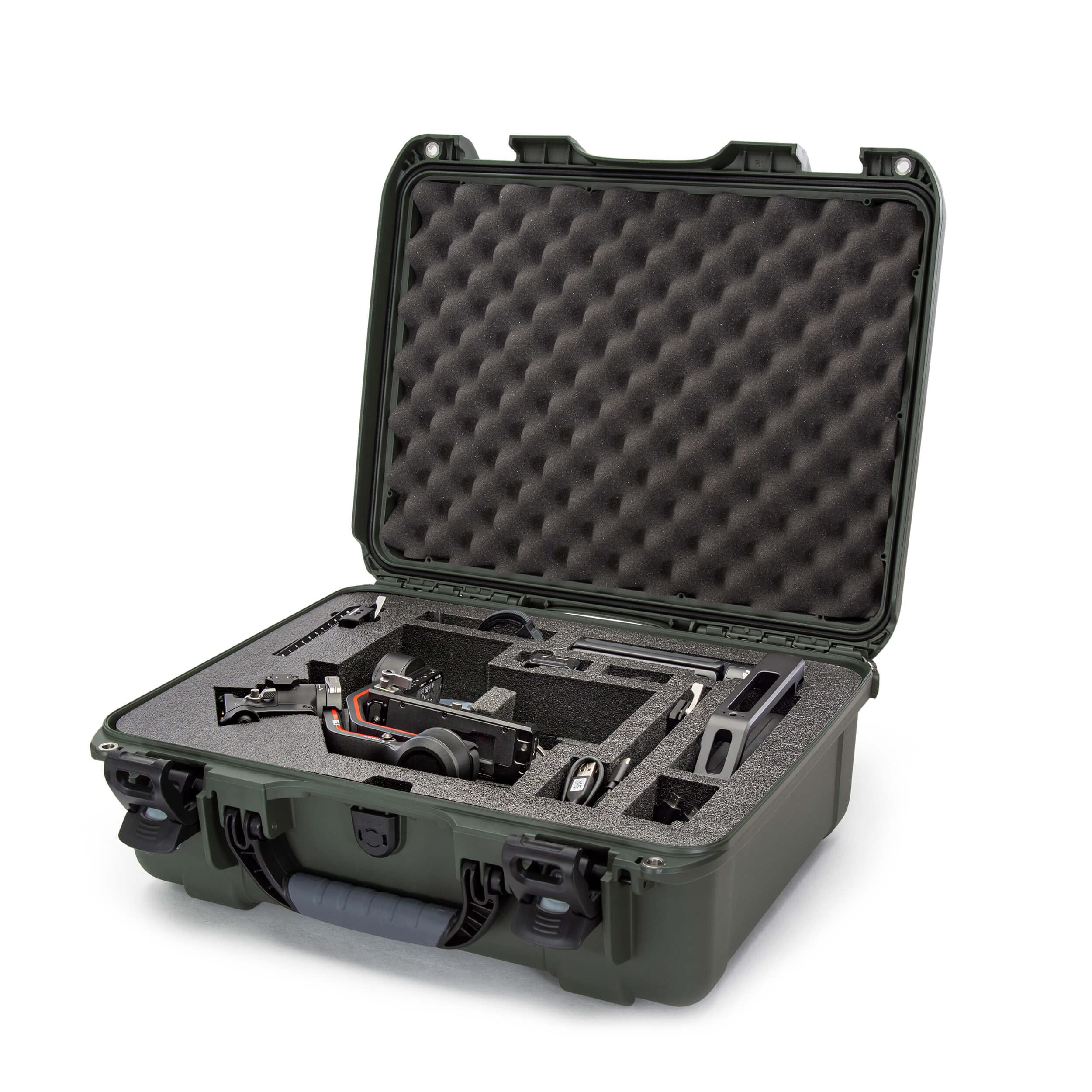 Nanuk 930 Waterproof Hard Case with Custom Foam Insert for DJI Ronin S3, S3 Combo, S3 PRO & S3 PRO Combo - Durable Protective Storage (Olive Green) - Perfect for Drone Gimbal Transport, Film Equipment Protection & Travel