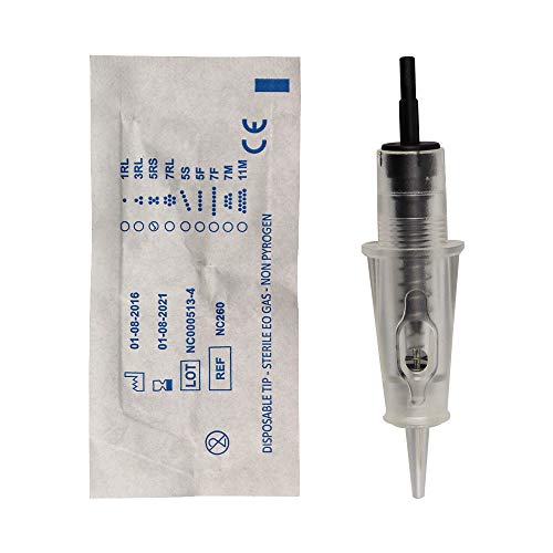 5Pcs 5RL PMU Tattoo Needles - Professional Eyebrow & Eyeliner Permanent Makeup Pen Cartridges (10mm Diameter) - Perfect for Microblading, Ombre Brows & Cosmetic Tattooing