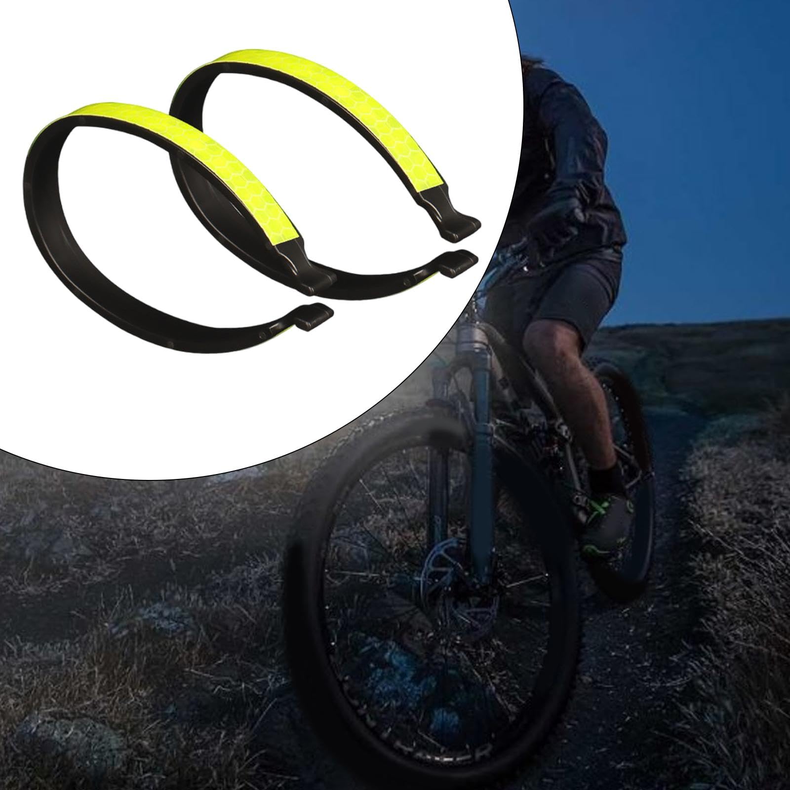 SM SunniMix 2Pcs High Visibility Bicycle Pants Clips - Reflective Cycling Trouser Clips for Safe Riding, Adjustable Pant Leg Cuff Clips for Men & Women - Perfect for Commuting, Road Biking & Outdoor Cycling