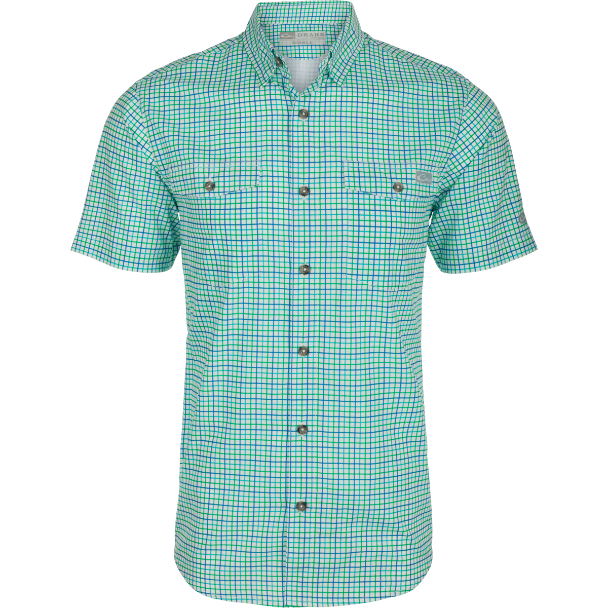 Frat Tattersall Button Down Short Sleeve Shirt for Men - Classic Plaid Casual Shirt for College, Parties & Summer Outfits
