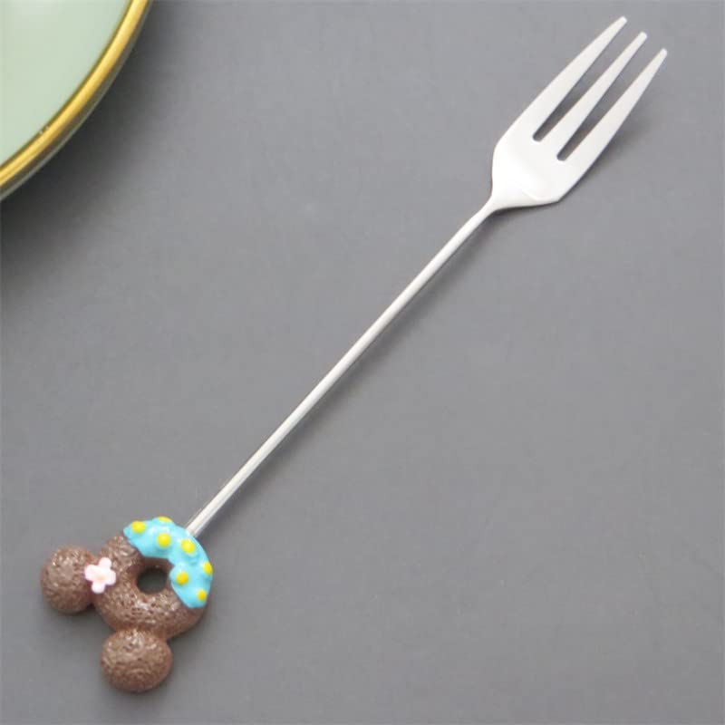 JOONOR 8-Piece Donut-Shaped Stainless Steel Forks for Desserts & Salads