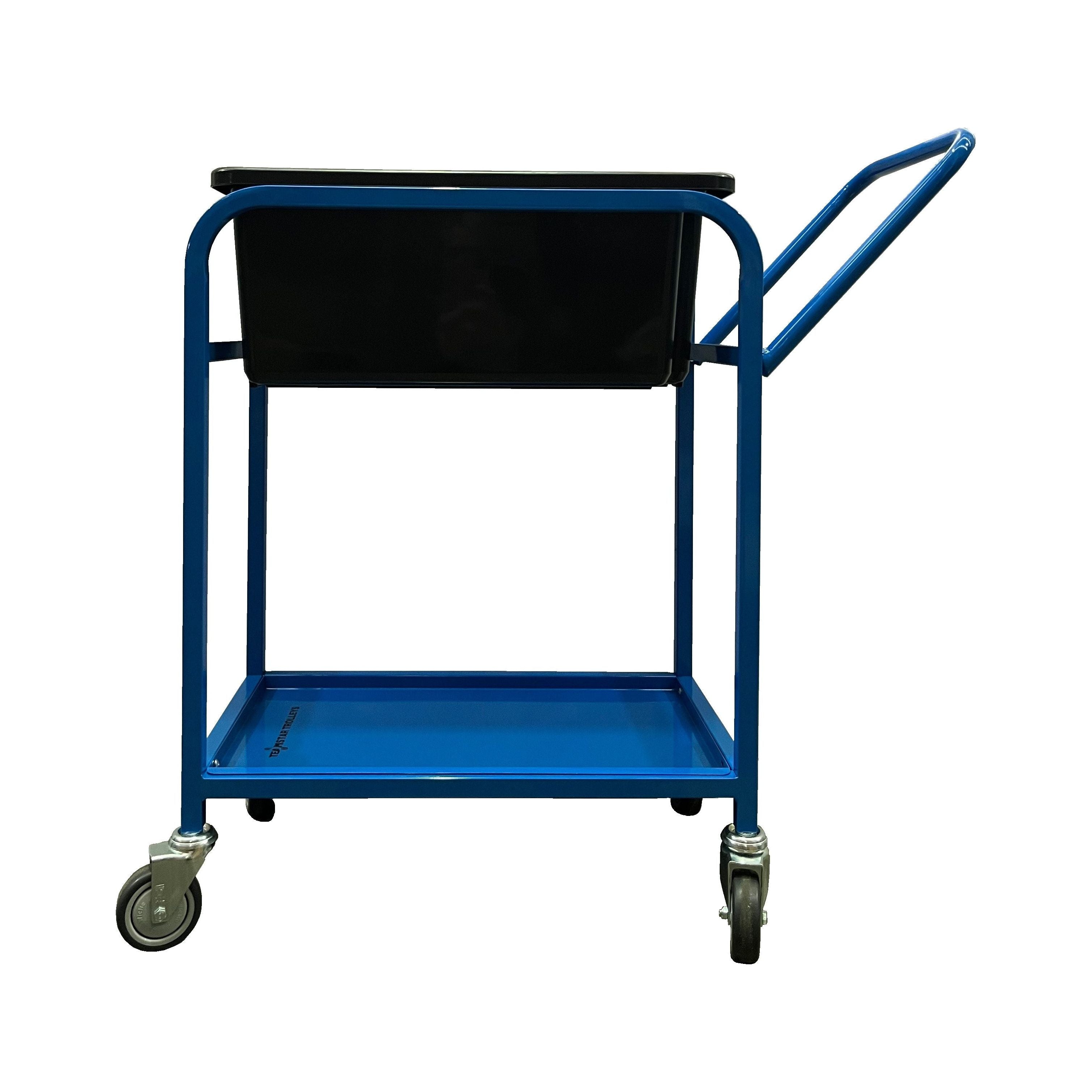 Heavy Duty Stock Order Picking Trolley with 52L Large Capacity Tub - Perfect for Warehouse, Retail & Industrial Material Handling