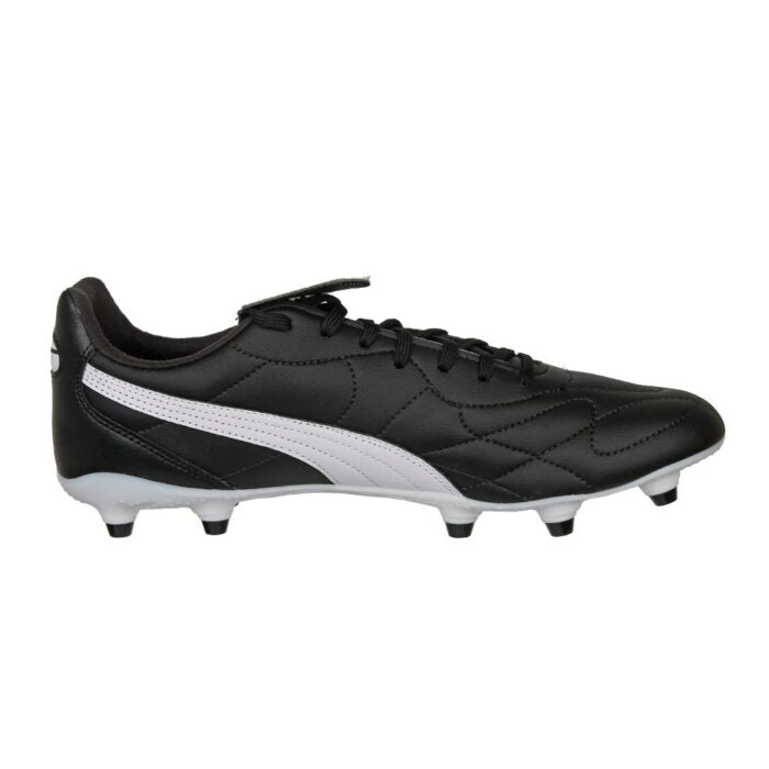 Puma King Top FG/AG Soccer Cleats for Men - Black/White Football Shoes for Artificial Grass & Firm Ground - Perfect for Training, Matches & Competitive Play