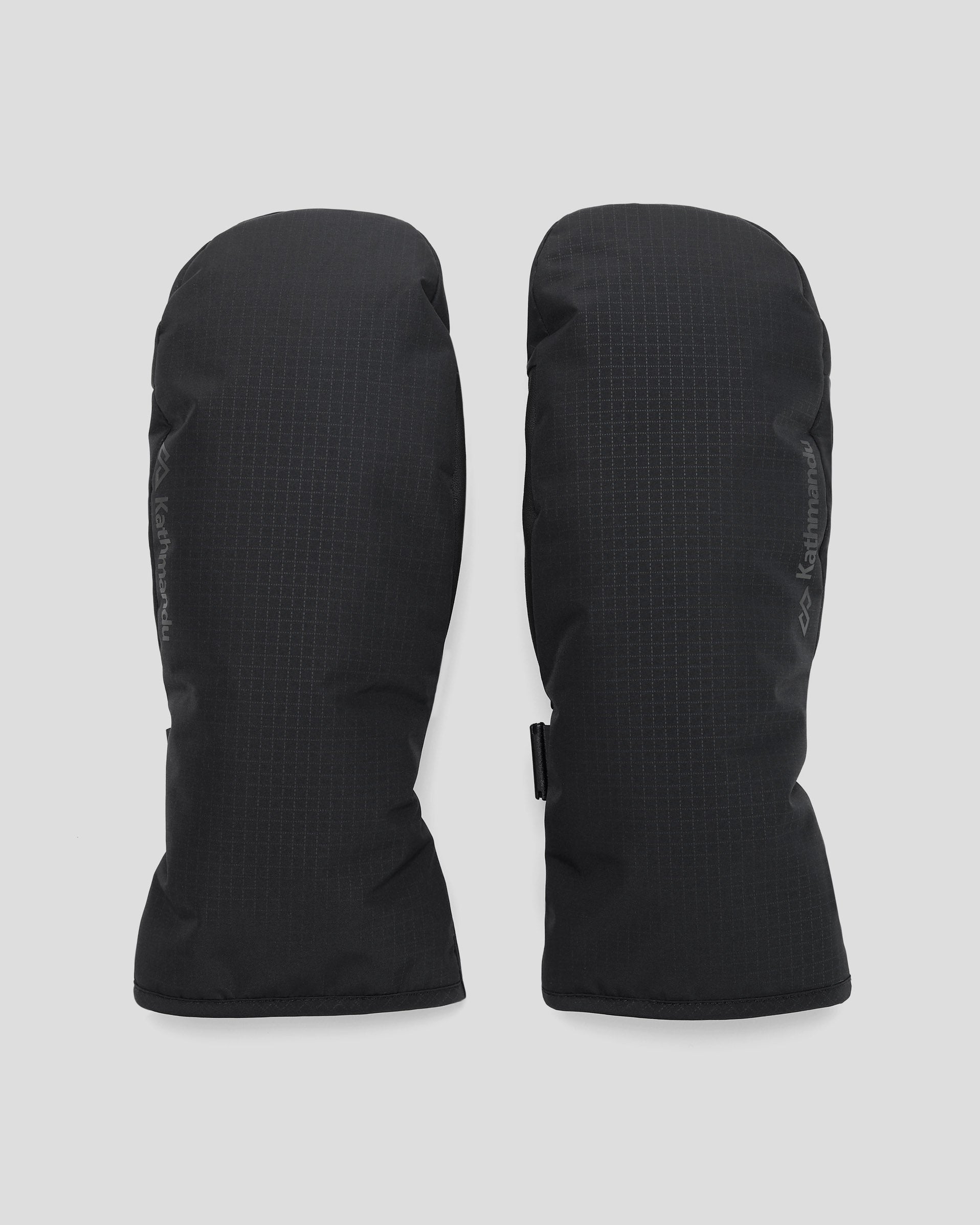 PWDR Days Insulated Snow Mittens - Waterproof Winter Gloves for Men & Women, Black Stingray Design - Perfect for Skiing, Snowboarding & Cold Weather Activities