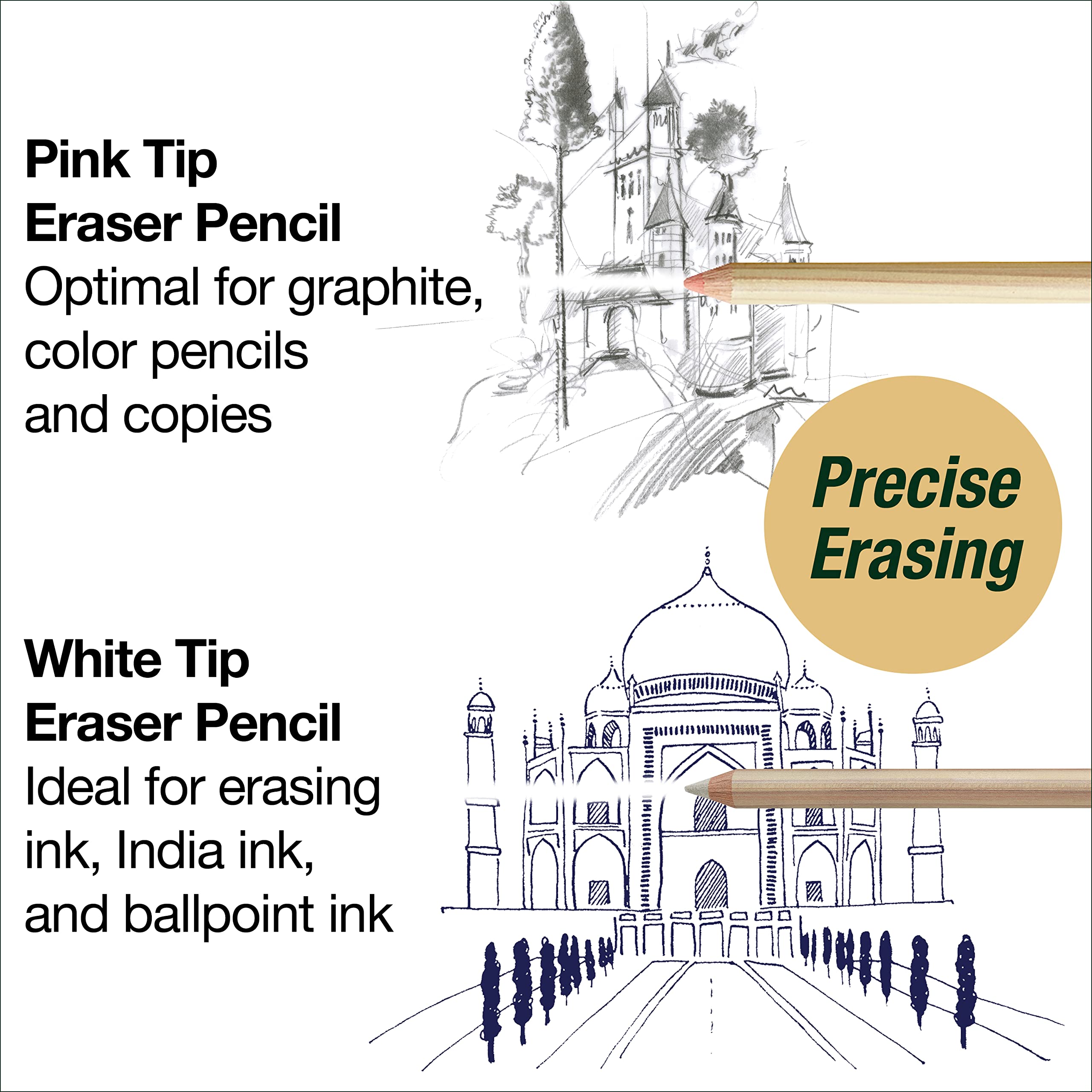 Faber-Castell 9000 Graphite Drawing Pencils Set with Eraser - Professional Sketching & Shading Art Supplies for Artists, Beginners & Students - Perfect for Portraits, Landscapes & Technical Drawings