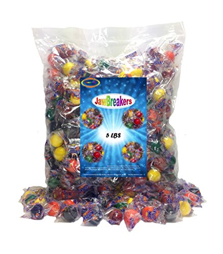 5 Lbs Assorted Individually Wrapped Jawbreaker Candy Bulk - Long Lasting Hard Candy for Parties, Halloween Treats & Candy Buffets