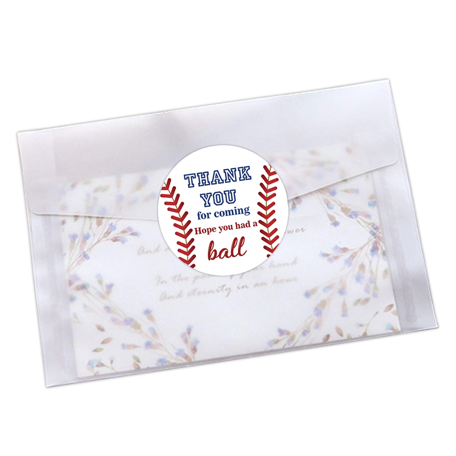 50 Pack Baseball Stickers - 2 Inch Round Baseball Party Favor Labels for Birthday Decorations, Team Sports Events & Thank You Gifts - Perfect for Baseball Theme Parties, Locker Decor, Scrapbooking & Water Bottles
