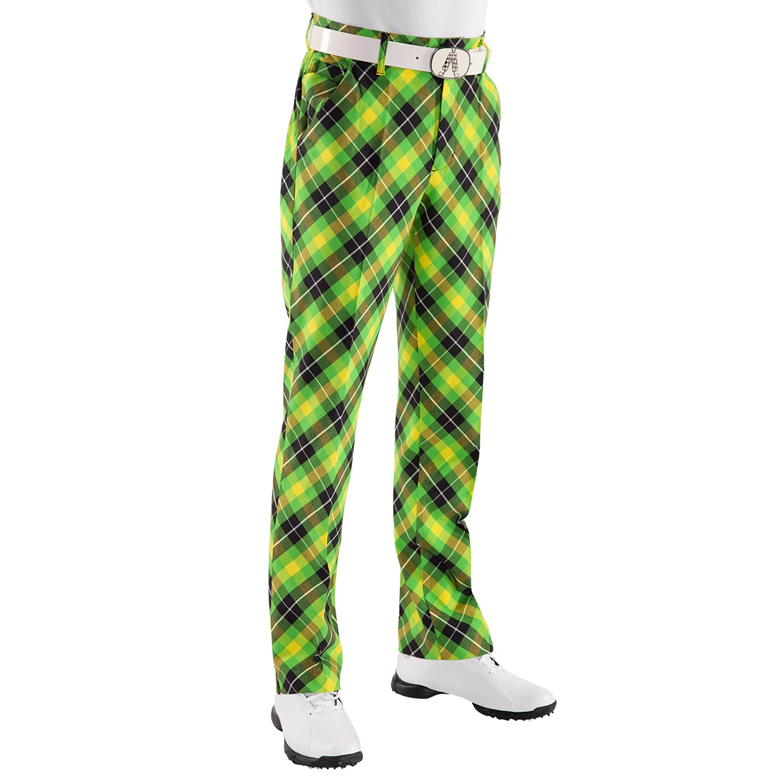 Royal & Awesome Men's Golf Pants - Crazy Patterned Stretch Trousers for Golfers | Comfortable & Stylish for Golf Course & Casual Wear
