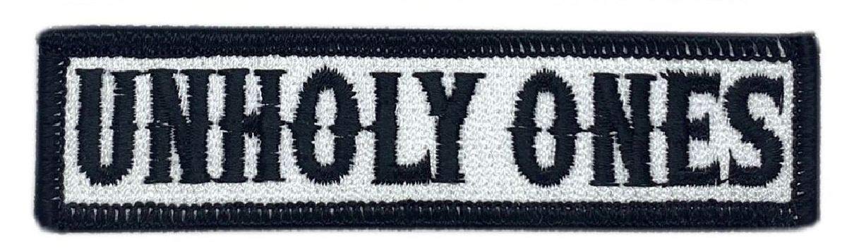 Unholy Ones MC Biker Patch - Iron On or Sew On 4.0 x 1.0 Inch Motorcycle Club Emblem for Jackets, Vests & Biker Gear - Perfect for Motorcycle Enthusiasts & Club Members