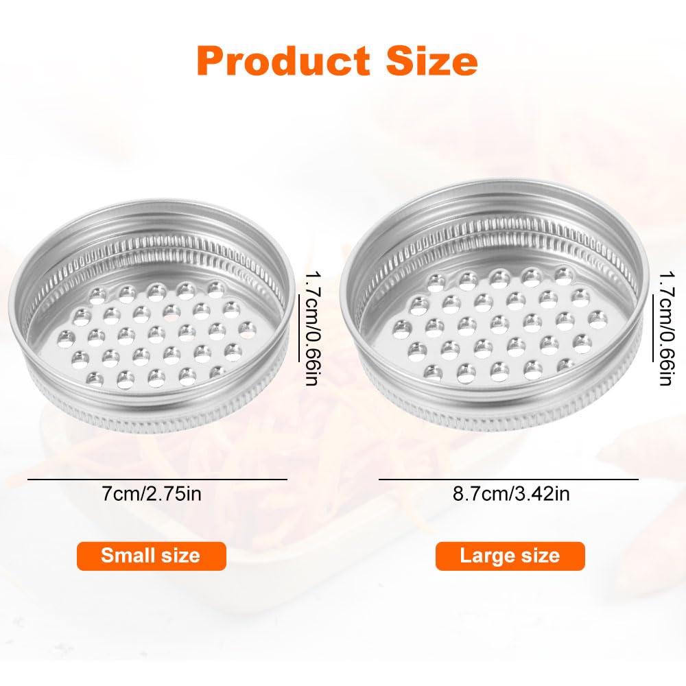2024 Upgraded Mason Jar Grater Lid - Multipurpose Shredder & Food Storage Container for Kitchen, Vegetables, Cheese & Lemon | Durable Canning Lids with Grinder (2.75+3.42 Inch) | Perfect for Meal Prep, Canning & DIY Projects