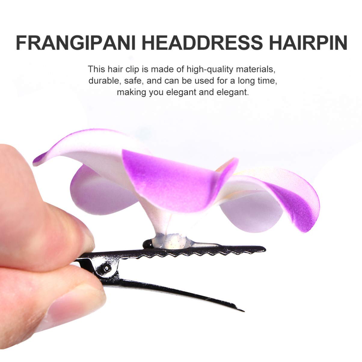 Beaupretty 18Pcs Hawaiian Hair Clips - Plumeria & Hibiscus Flower Bridal Accessories for Wedding & Travel