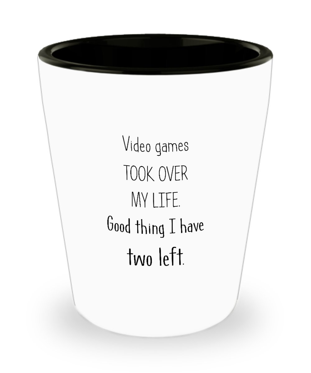 Funny Arcade Games Shot Glass - Perfect Gift for Video Game Lovers & Gamers - Great for Parties, Game Nights & Gamer Collections
