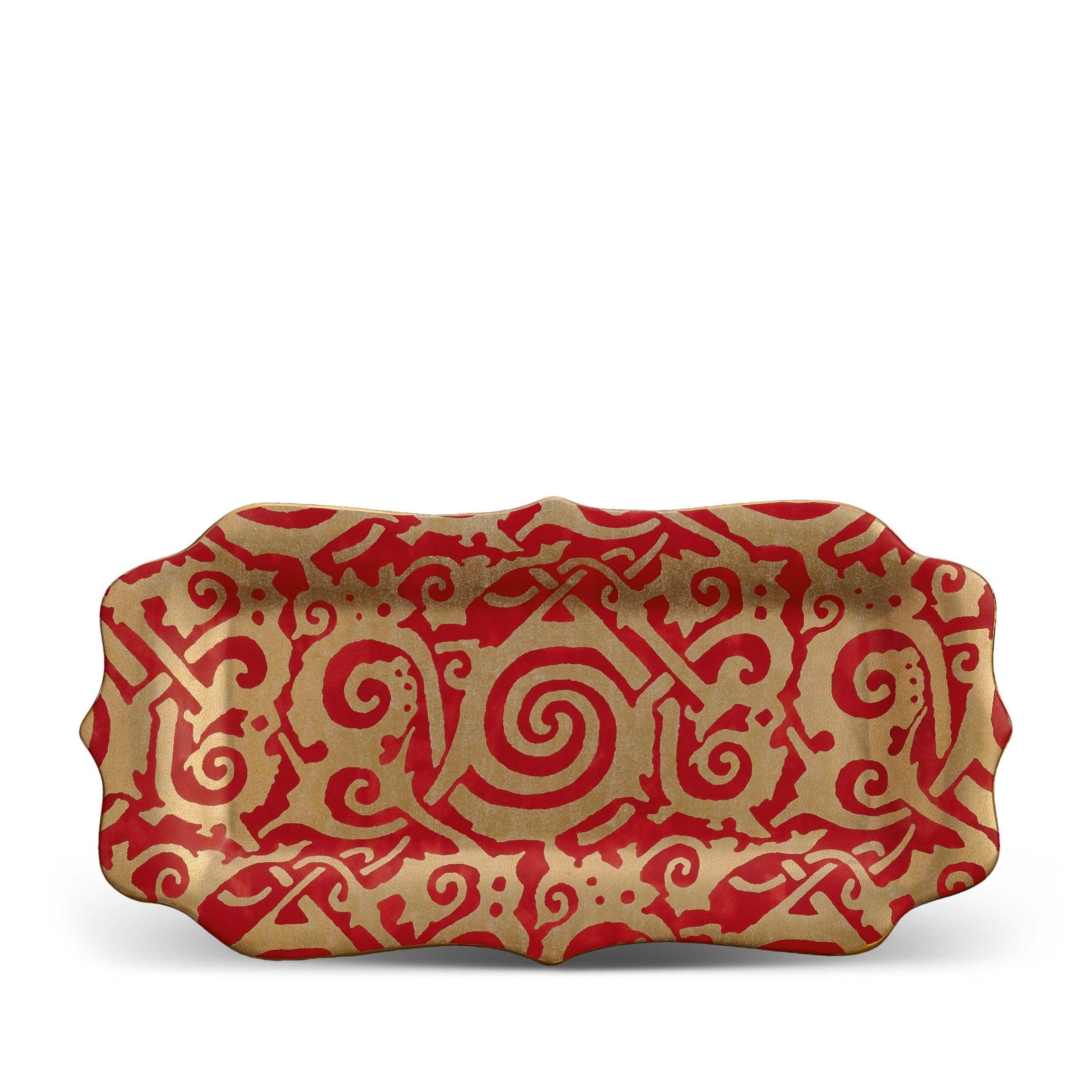 Fortuny Maori Rectangular Serving Platter - Elegant Handcrafted Ceramic Tray for Dining, Entertaining & Home Decor | Perfect for Appetizers, Cheese Boards & Centerpieces