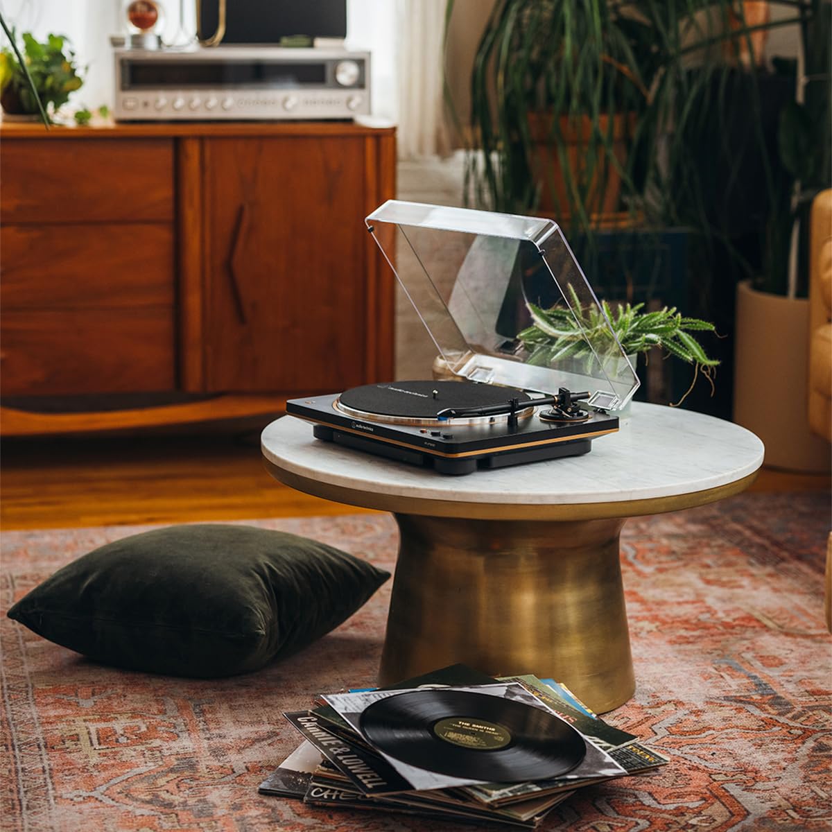 Audio-Technica AT-LP70XBT Fully Automatic Wireless Belt-Drive Turntable with Bluetooth - Black/Bronze Vinyl Record Player for Home & Studio Use | Perfect for Music Lovers & DJs