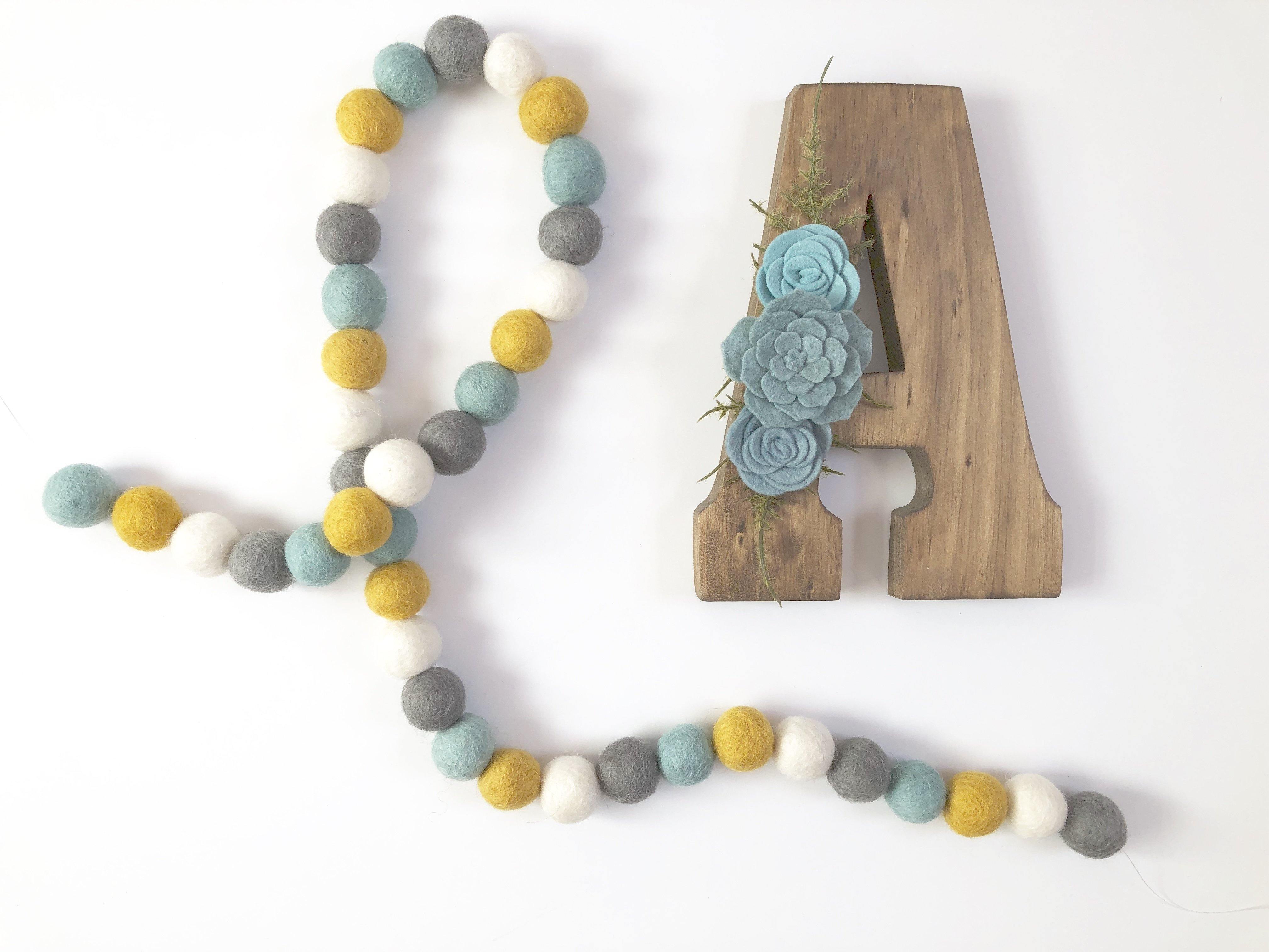 Baby Blue & Gold Garland - Elegant Nursery Decor for Baby Showers, Birthdays & Gender Reveals - Perfect for Party Backdrops, Photo Booths & Wall Decor