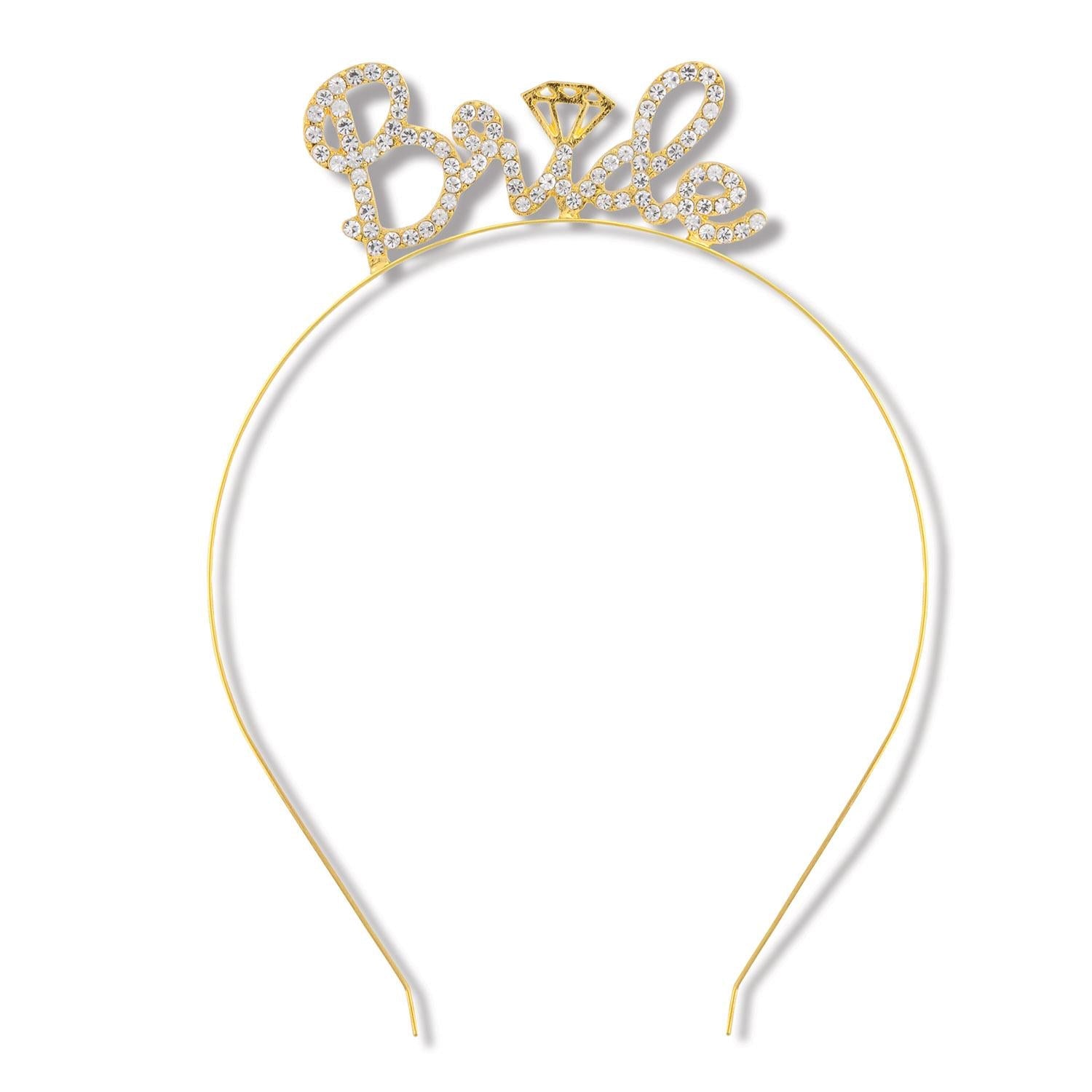 12 Pack Beistle Bachelorette Party Rhinestone Bride Headbands - Sparkling Wedding Hair Accessories for Bridal Showers, Bachelorette Parties & Photo Shoots
