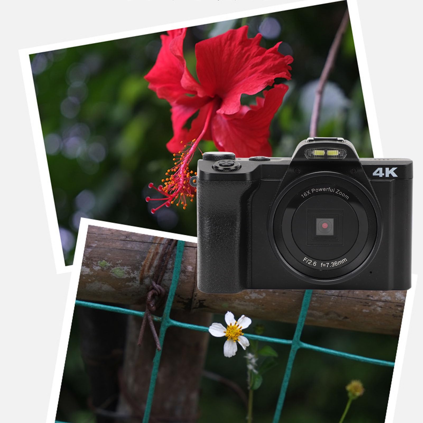 4K Digital Camera 48MP Vlogging Camera with 16X Digital Zoom, Compact Travel Video Camera with 3.5