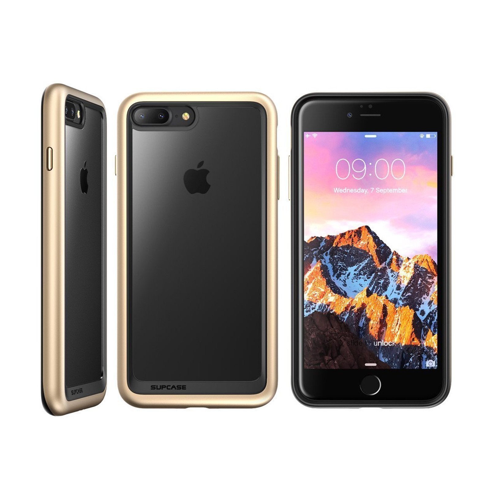iPhone 7 Plus / 8 Plus Case, SUPCASE Unicorn Beetle Series Premium Hybrid Protective Cover with Built-in Screen Protector (Gold) - Shockproof & Slim Design for Everyday Use, Outdoor Activities & Travel Protection