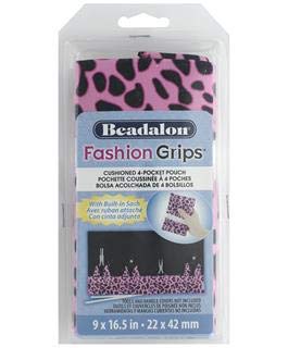 Beadalon FashionGrips Tool Bag - Pink Cheetah Print for Jewelry Making & DIY Crafts | Perfect for Beading, Sewing & Organizing Accessories
