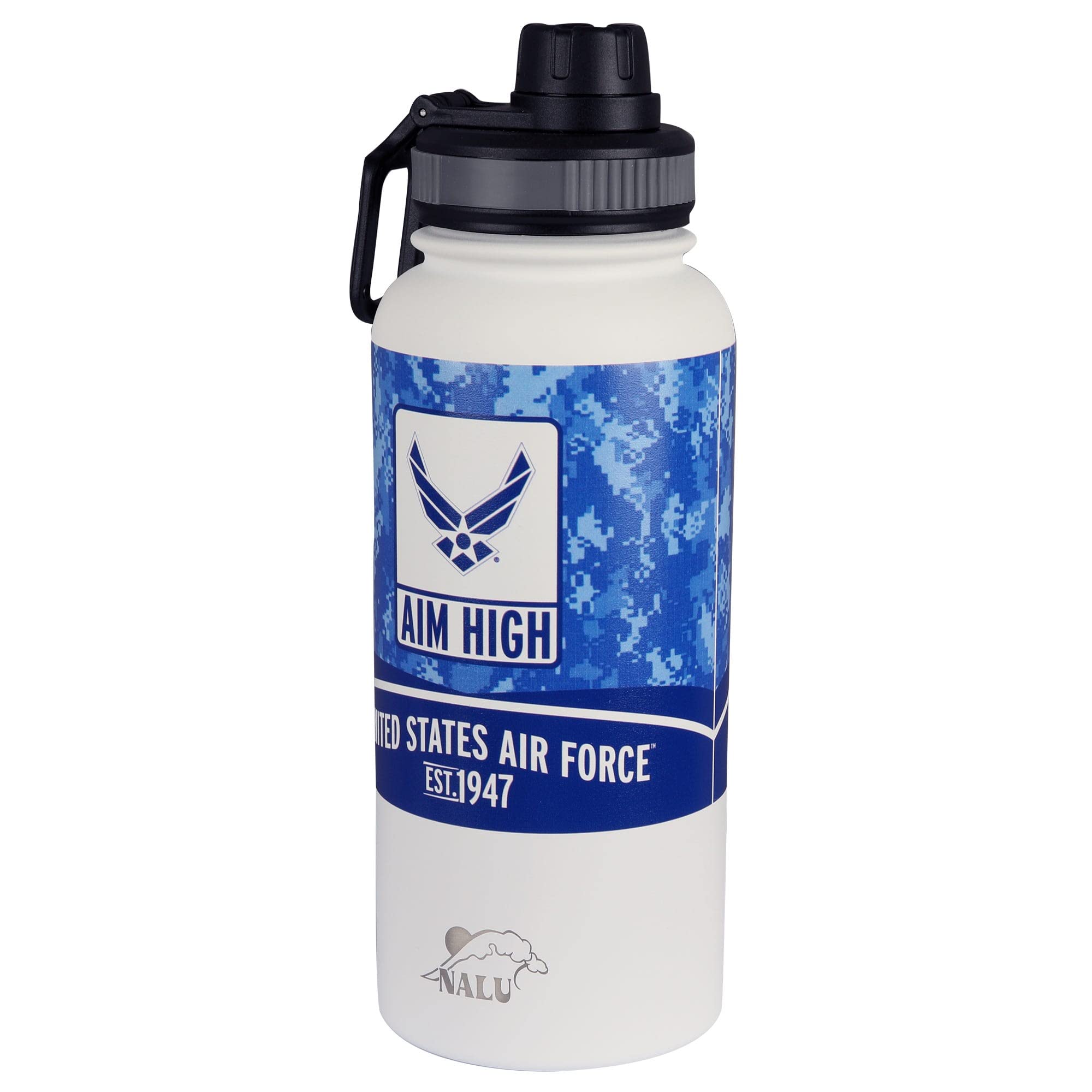 MEDALS OF AMERICA EST. 1976 Air Force Insulated Tumbler Water Bottle - 20oz Stainless Steel Vacuum Flask for Hot & Cold Drinks - Perfect for Military Gifts, Office Use & Outdoor Activities