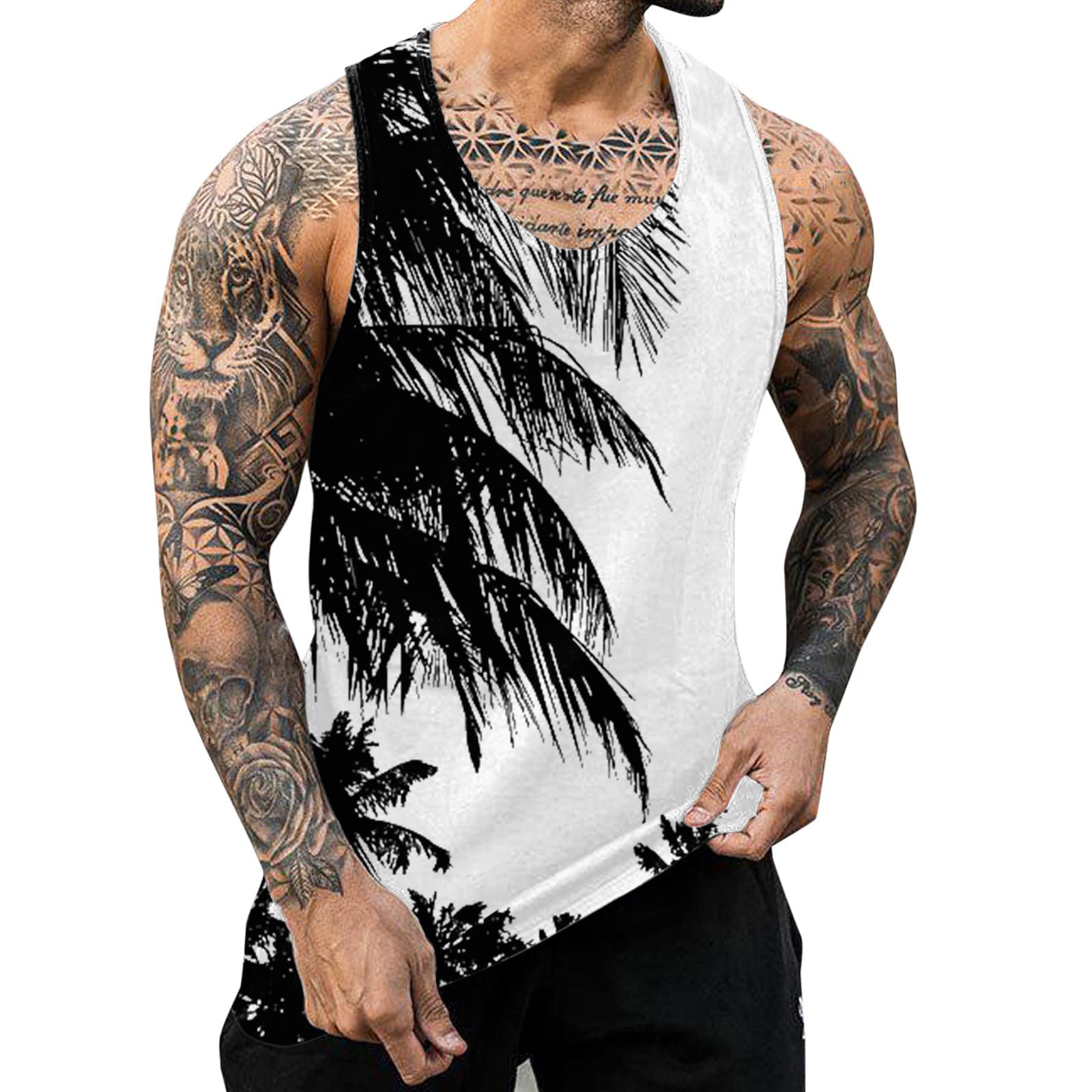 Men's Compression Tank Top - Body Shaper Undershirt for Workout & Gym - Slim Fit Muscle Shirt for Men - Black Performance Tank Top - Ideal for Sports, Running & Daily Wear