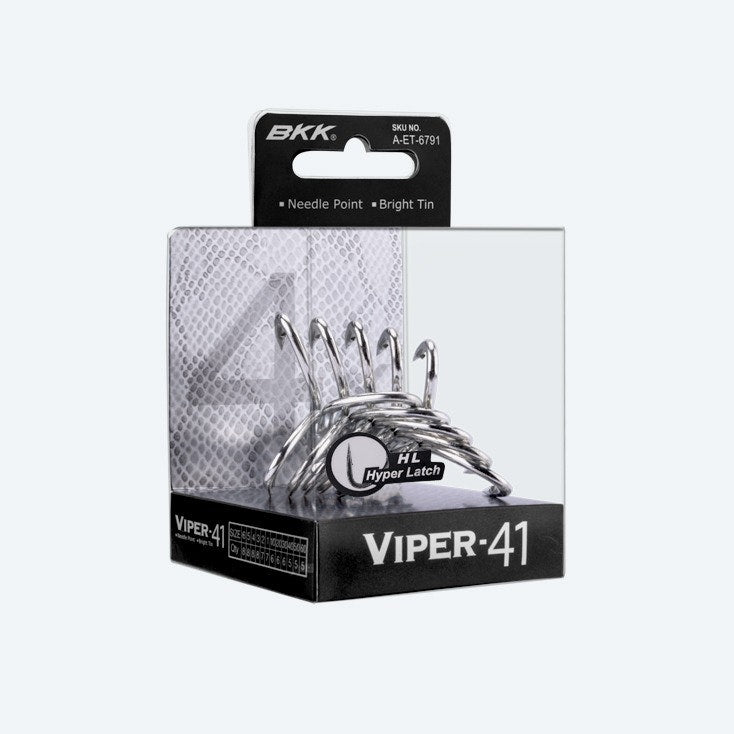 BKK Viper 41 Treble Fishing Hooks - High Carbon Steel Sharp Hooks for Bass, Trout, and Saltwater Fishing - Perfect for Freshwater and Saltwater Angling