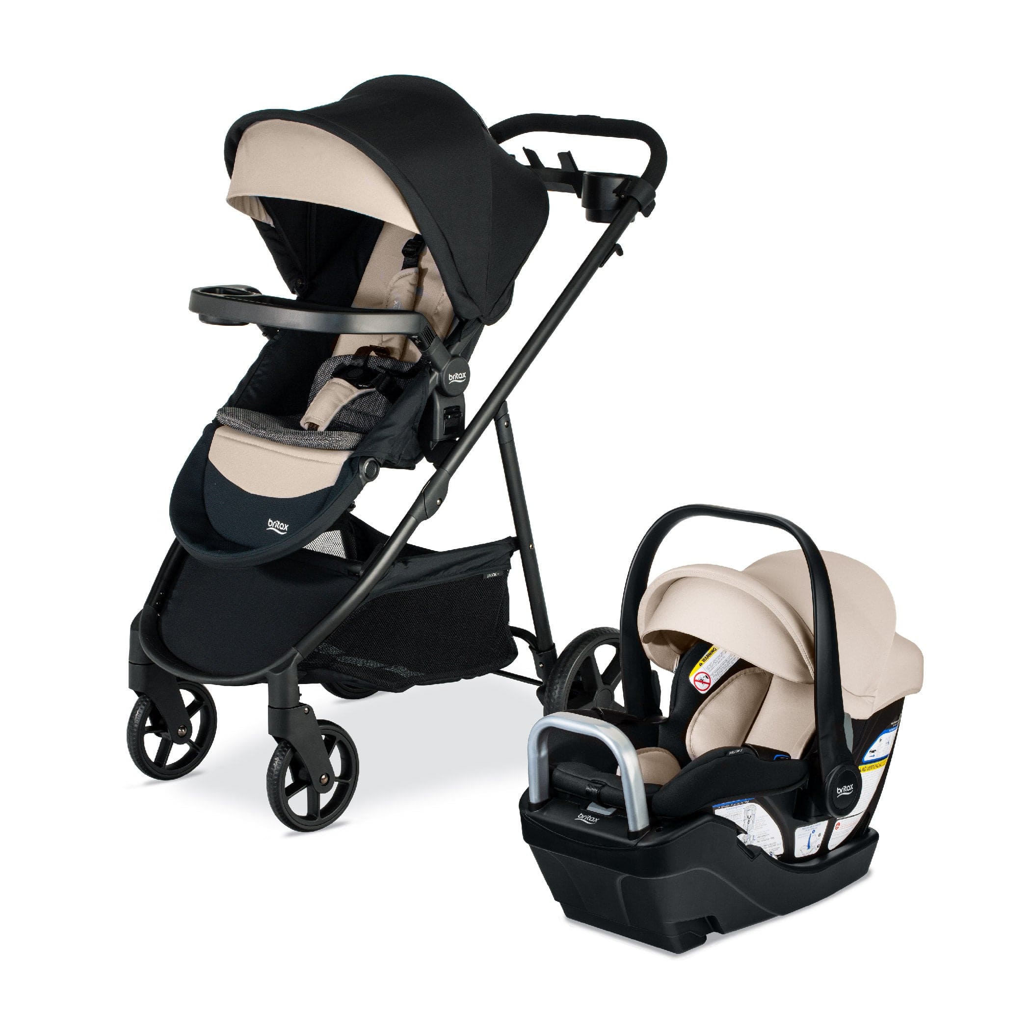Britax Willow Brook S+ Travel System - Lightweight Stroller & Infant Car Seat Combo for Safe & Comfortable Baby Travel - Perfect for Shopping, Walks & Family Outings