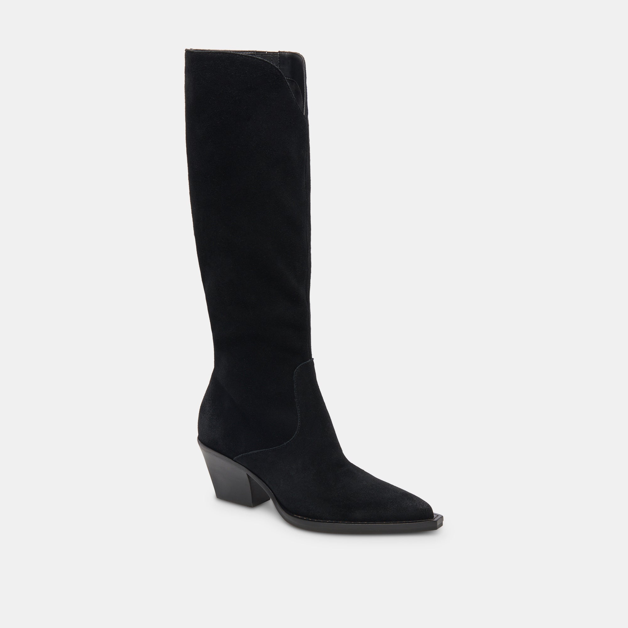 RAJ Extra Wide Calf Boots for Women - Onyx Suede Ankle Boots with Stretchable Comfort Fit | Perfect for Work, Casual Wear & Outdoor Activities