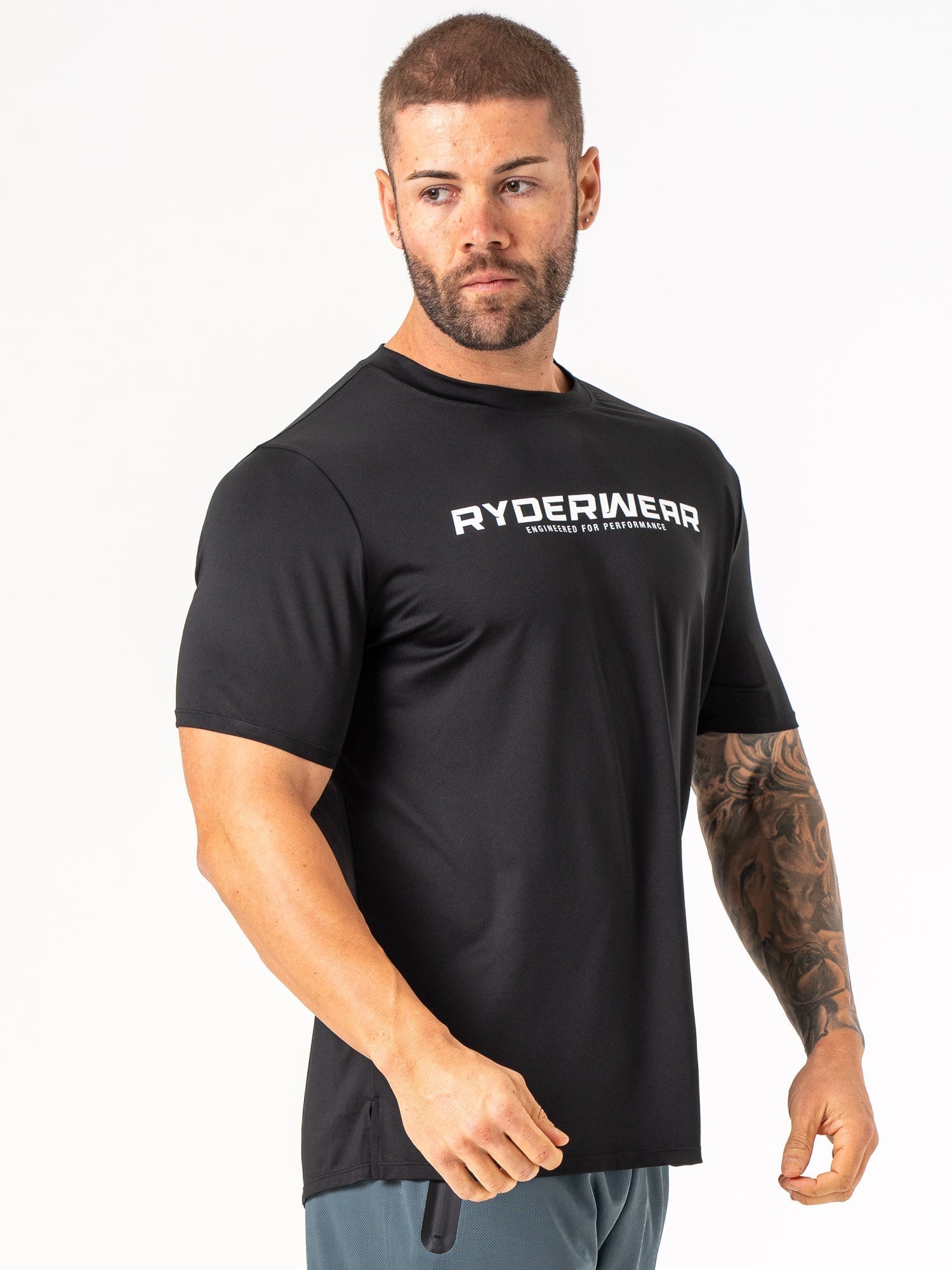 Energy T-Shirt for Men - Black Cotton Comfort Fit Tee - Perfect for Gym, Workout & Casual Wear