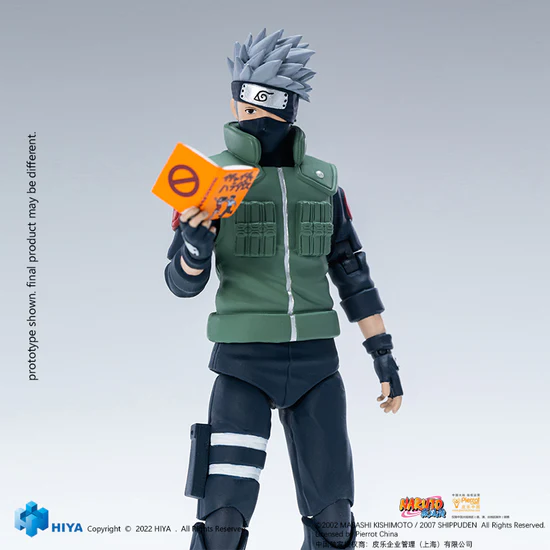 HIYA 6-inch 1/12 Scale Naruto Kakashi Action Figure - Exquisite Basic Series Collectible for Anime Fans | Perfect for Display, Cosplay and Gift Giving