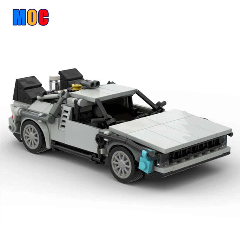 345PCS MOC 58776 DeLorean Time Machine Building Blocks Set - Official Licensed Back to The Future Car Model Kit for Adults & Teens - Perfect for Collectors, Display & Movie Fans