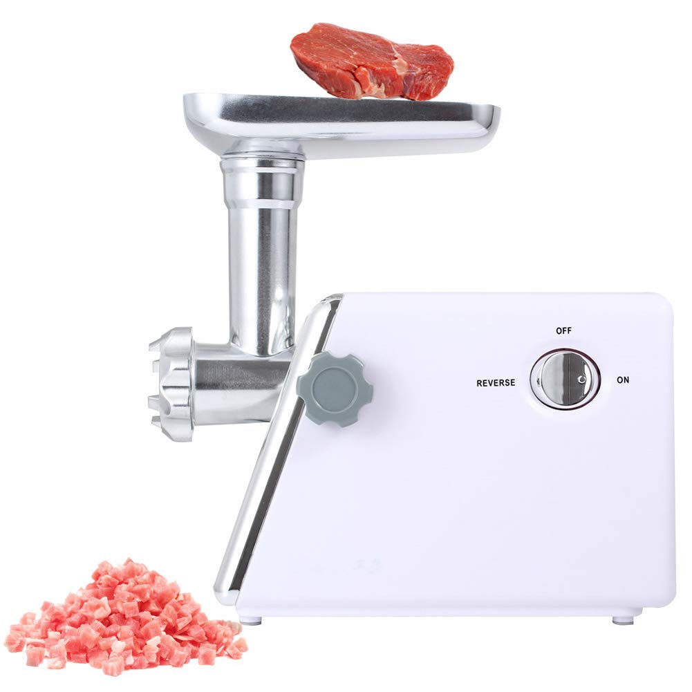 Electric Meat Grinder - Stainless Steel Meat Mincer & Sausage Stuffer with 3 Cutting Plates for Home & Commercial Use | Perfect for Ground Beef, Sausage Making & Food Prep