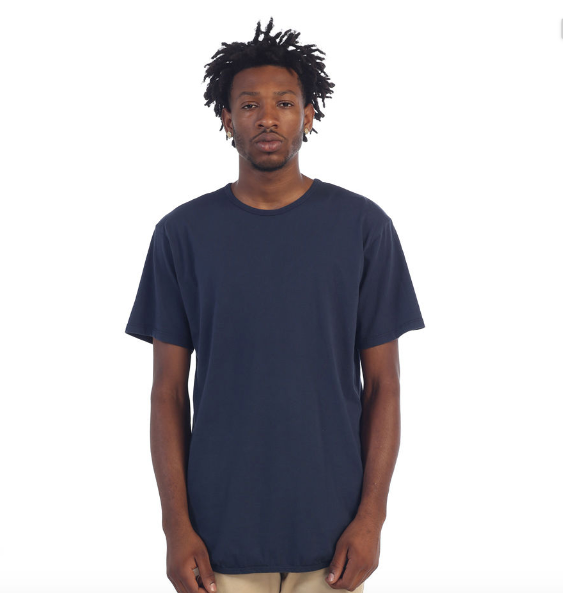 EPTM Original Elongated Tee - Soft Cotton Oversized T-Shirt for Men & Women in Navy Blue | Casual Streetwear & Layering Essential