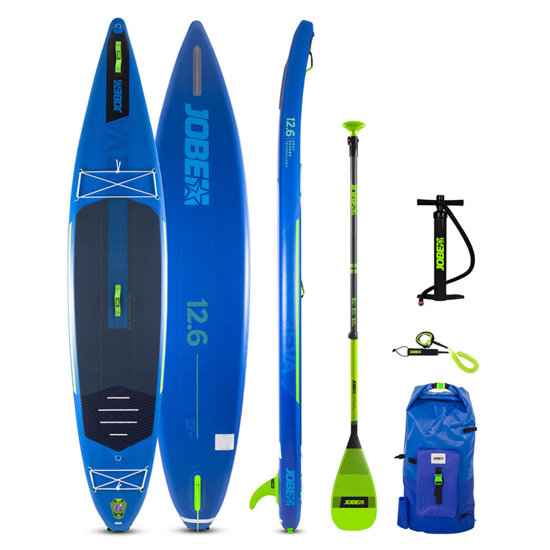 Jobe Neva 12.6' Inflatable Stand Up Paddle Board SUP Kit with Accessories | Premium Lightweight & Portable for Yoga, Fishing, Surfing & Family Fun