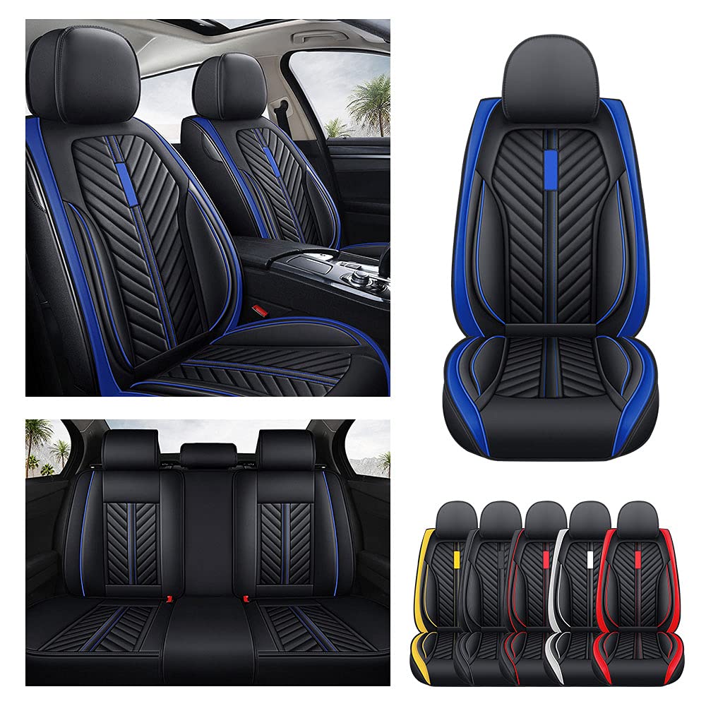 Waterproof Car Seat Covers for Mercedes GLE 400 (2017-2019) - Black & Blue Auto Interior Protectors | Perfect for Road Trips, Daily Commutes & Pet Protection