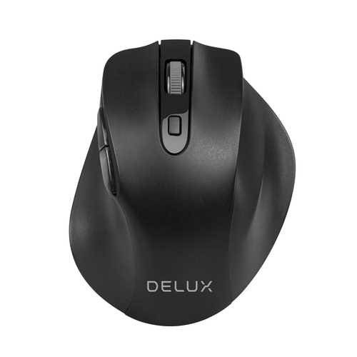 Delux M517GX Wireless Mouse - 1600DPI Optical Gaming Mouse with 6 Buttons, 2.4GHz USB Receiver for PC/Laptop - Perfect for Office Work, Gaming & Home Use