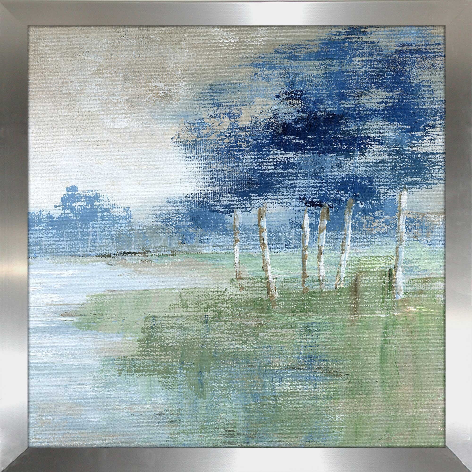 Birch River by Nan 2 - Premium Acrylic Wall Art Print - Nature Landscape Painting for Home & Office Decor - Perfect for Living Room, Bedroom or Office Spaces