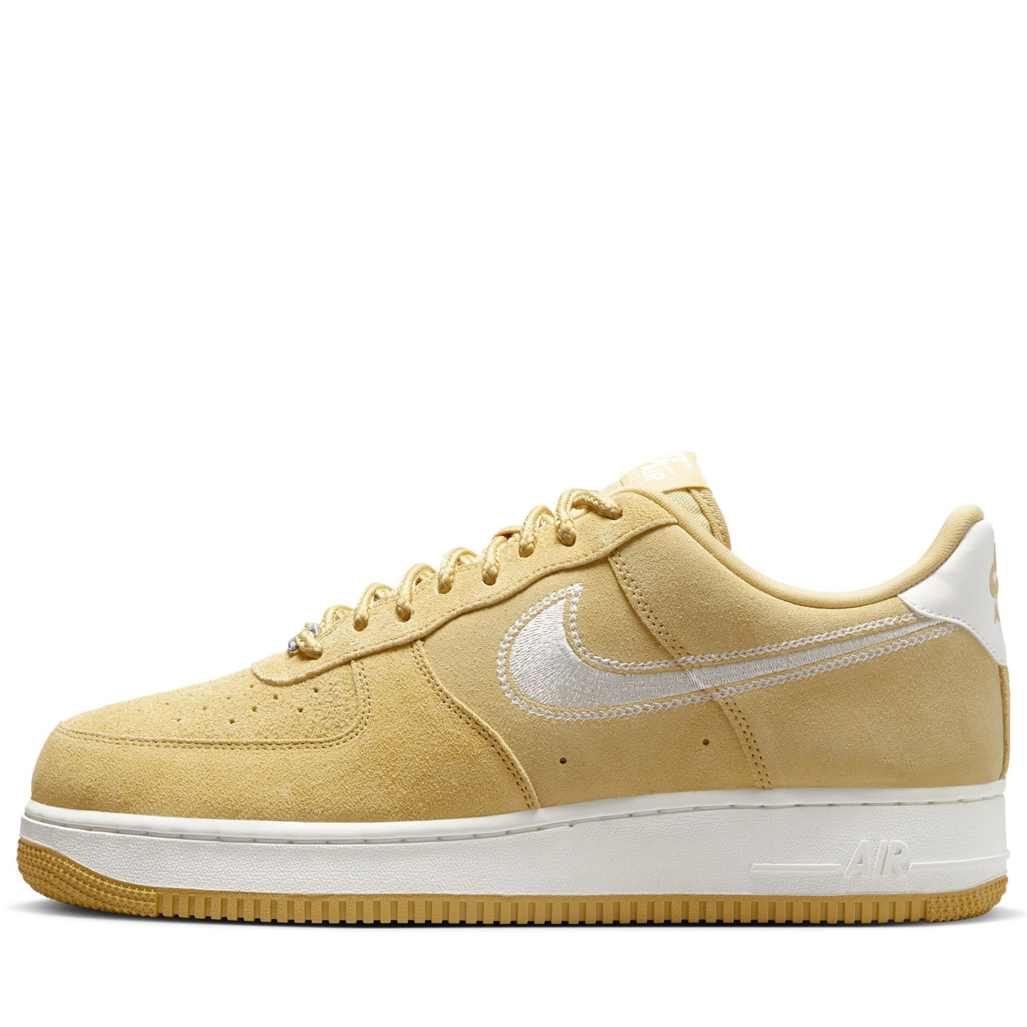 Nike Air Force 1 '07 LV8 Sneakers - Buff Gold/Sail Colorway - Men's/Women's Casual Shoes for Streetwear & Everyday Wear